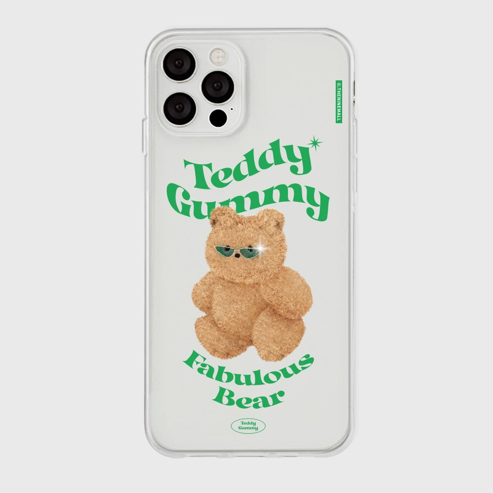 |THENINEMALL| Stand Fabulous Bear Clear Phone Case (3 types)