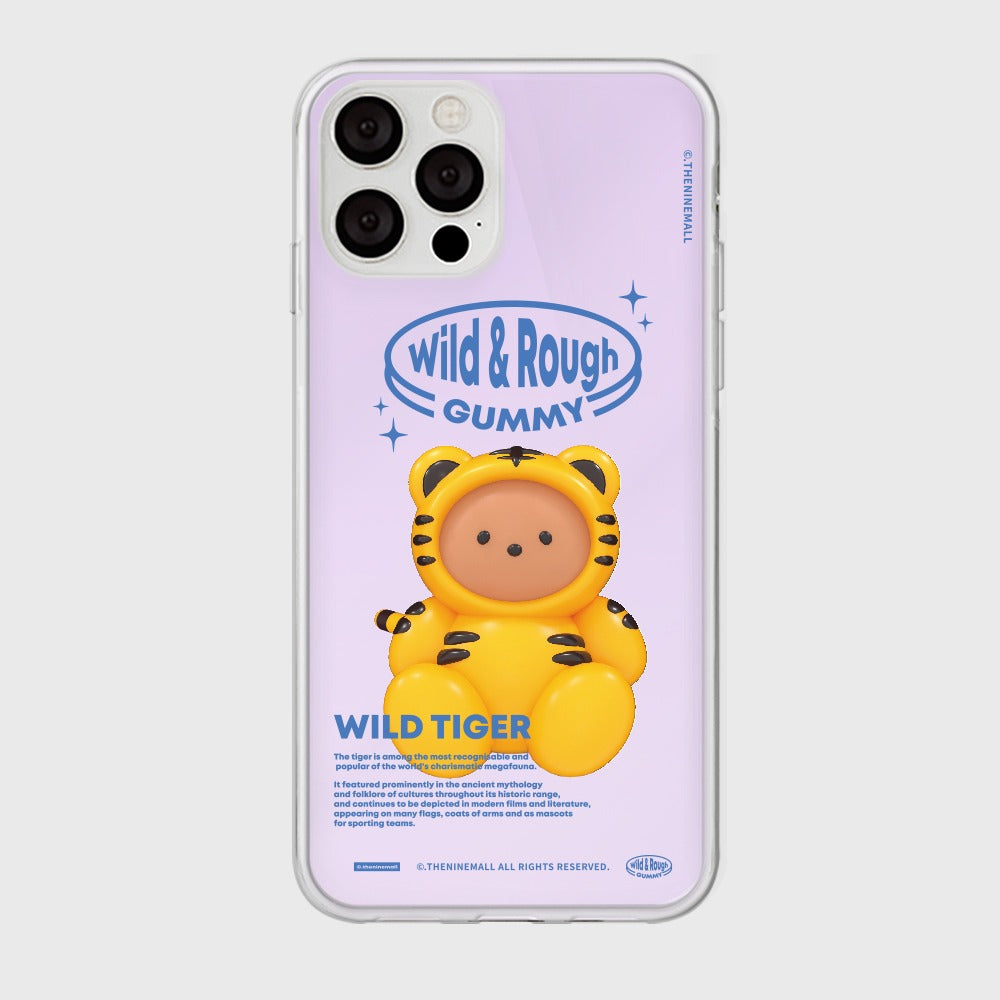 |THENINEMALL| Tiger Gummy Mirror Phone Case