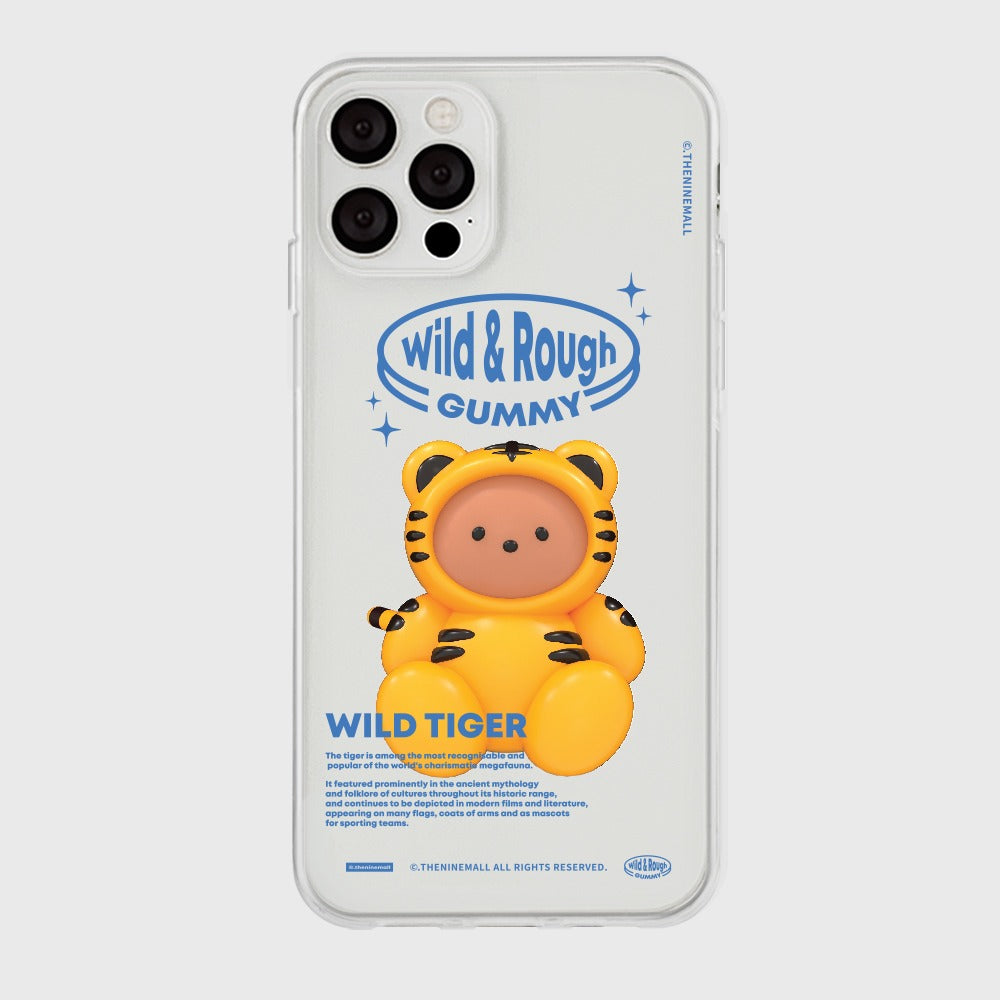 |THENINEMALL| Tiger Gummy Clear Phone Case (3 types)