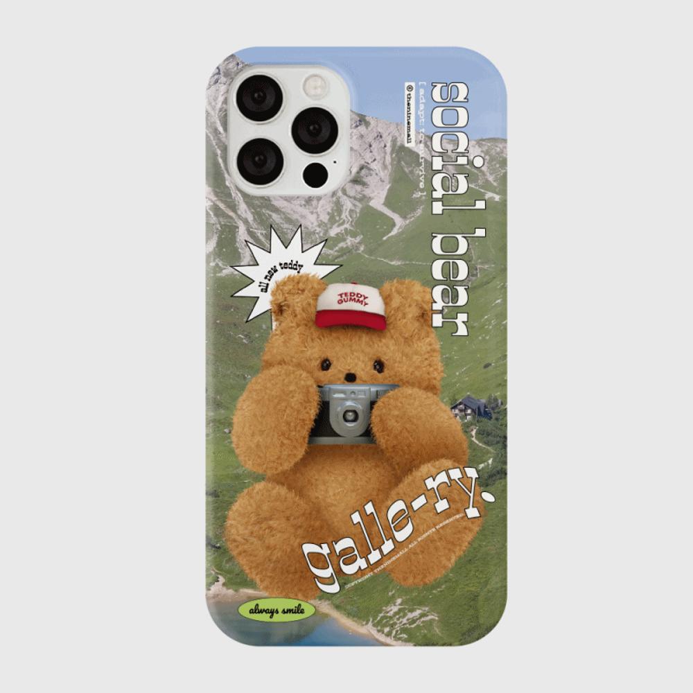 ｜THENINEMALL｜ 포토 테디 갤러리 Hard Phone Case (3 types)