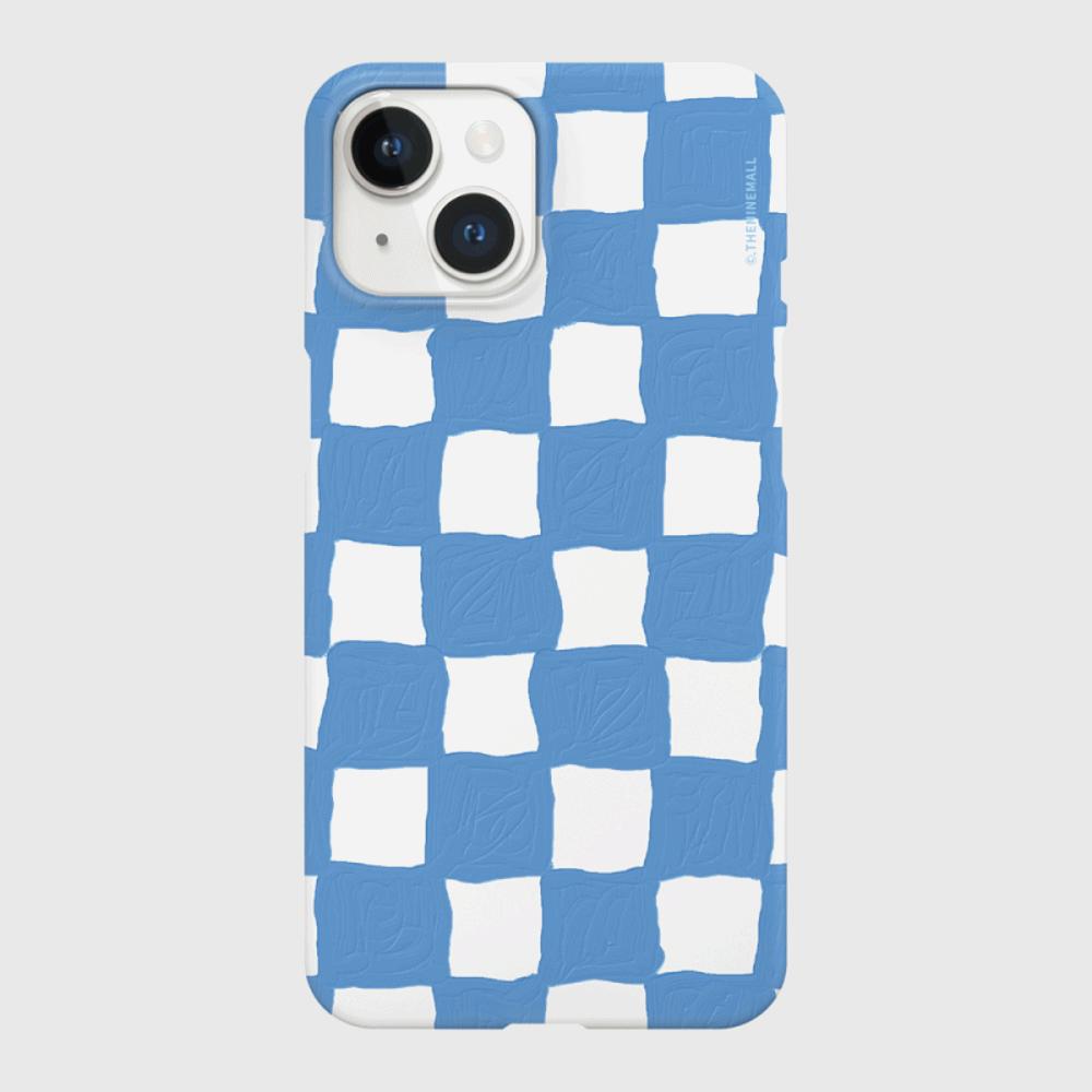 ｜THENINEMALL｜ Painting Checkerboard Hard Phone Case (2 types)