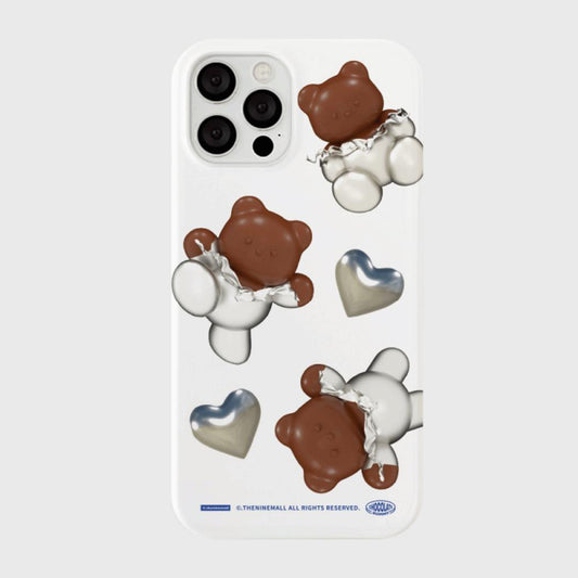 ｜THENINEMALL｜ 하트 초콜릿 구미 Hard Phone Case (3 types)