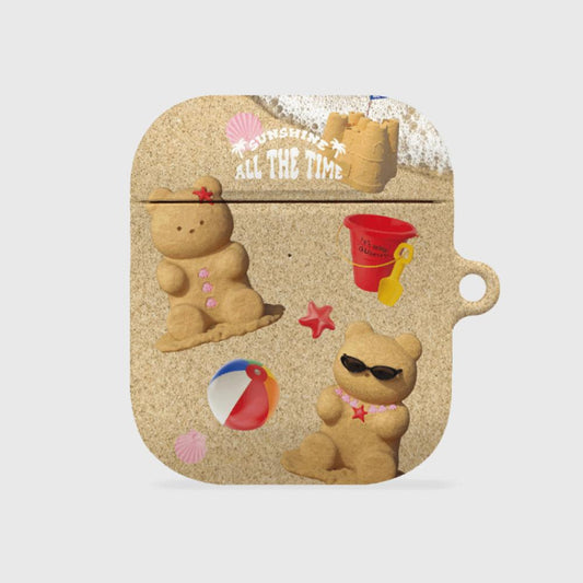 ｜THENINEMALL｜ Pattern Sand Gummy AirPods Hard Case