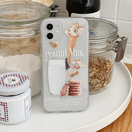 ｜Mademoment｜ 피넛밀크 디자인 Clear Phone Case (3 Types)