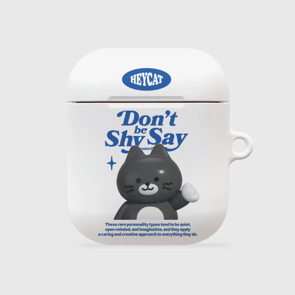 ｜THENINEMALL｜ Shy Hey Cat AirPods Hard Case