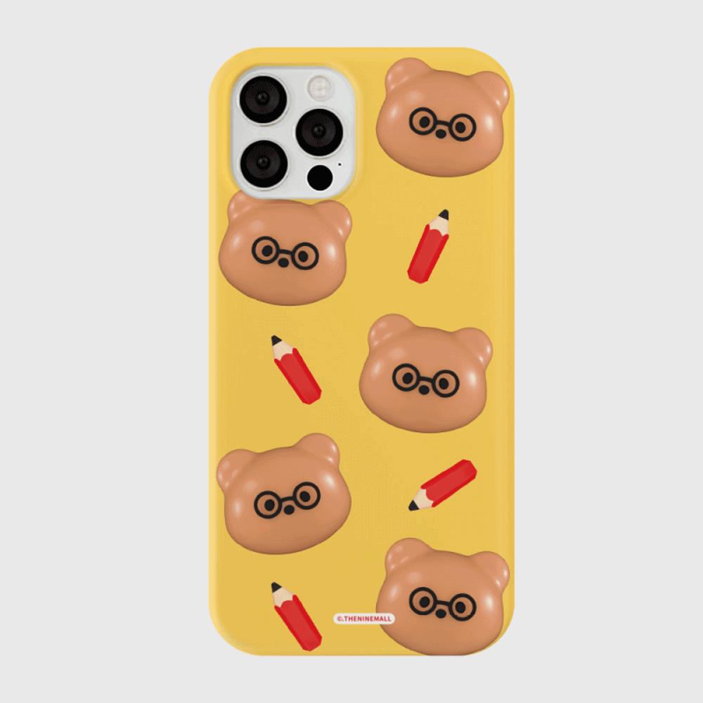 ｜THENINEMALL｜ 패턴 스터디 구미 Hard Phone Case (3 types)