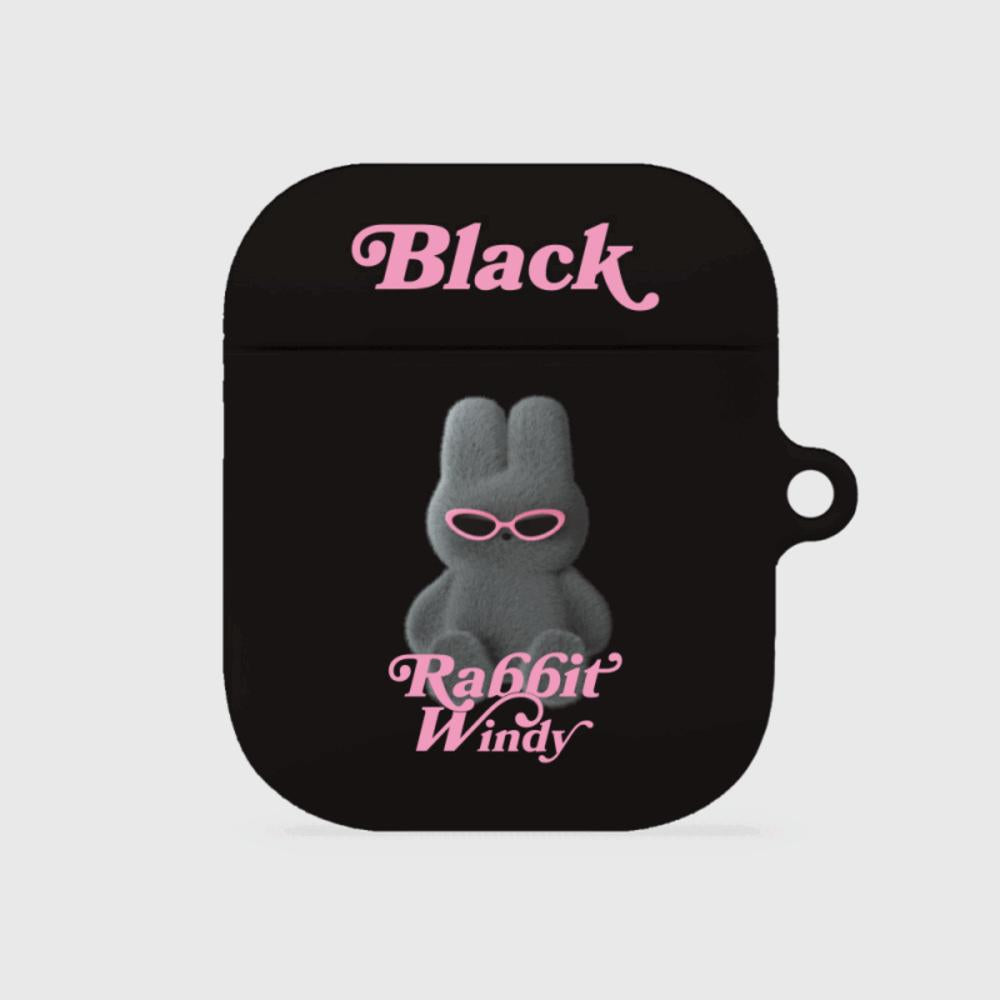 ｜THENINEMALL｜ Black Windy AirPods Hard Case