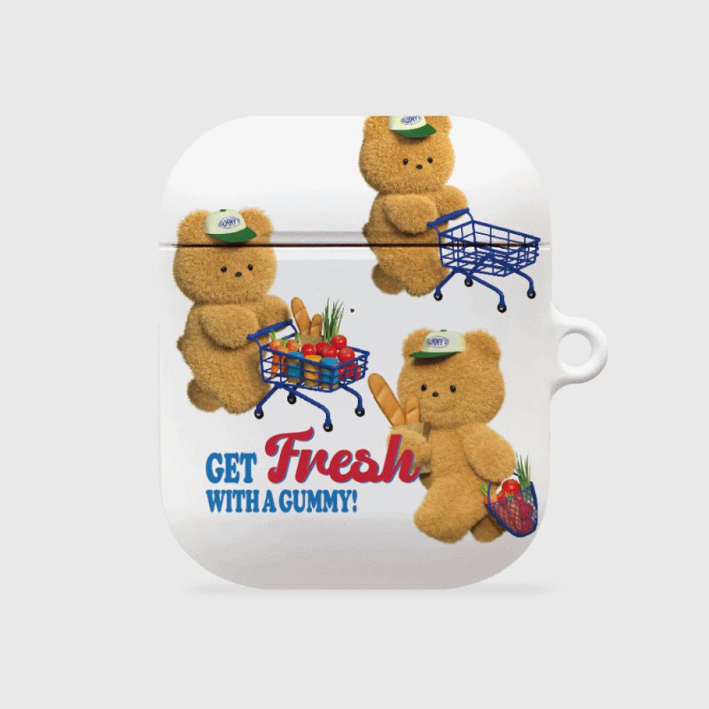 ｜THENINEMALL｜ Pattern Gummys Fresh Market AirPods Hard Case