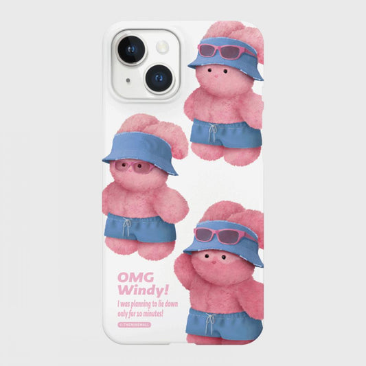 ｜THENINEMALL｜ Pattern Windy Hard Phone Case (2 types)