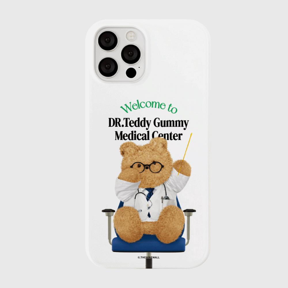 ｜THENINEMALL｜ Doctor Teddy Gummy Hard Phone Case (2 types)