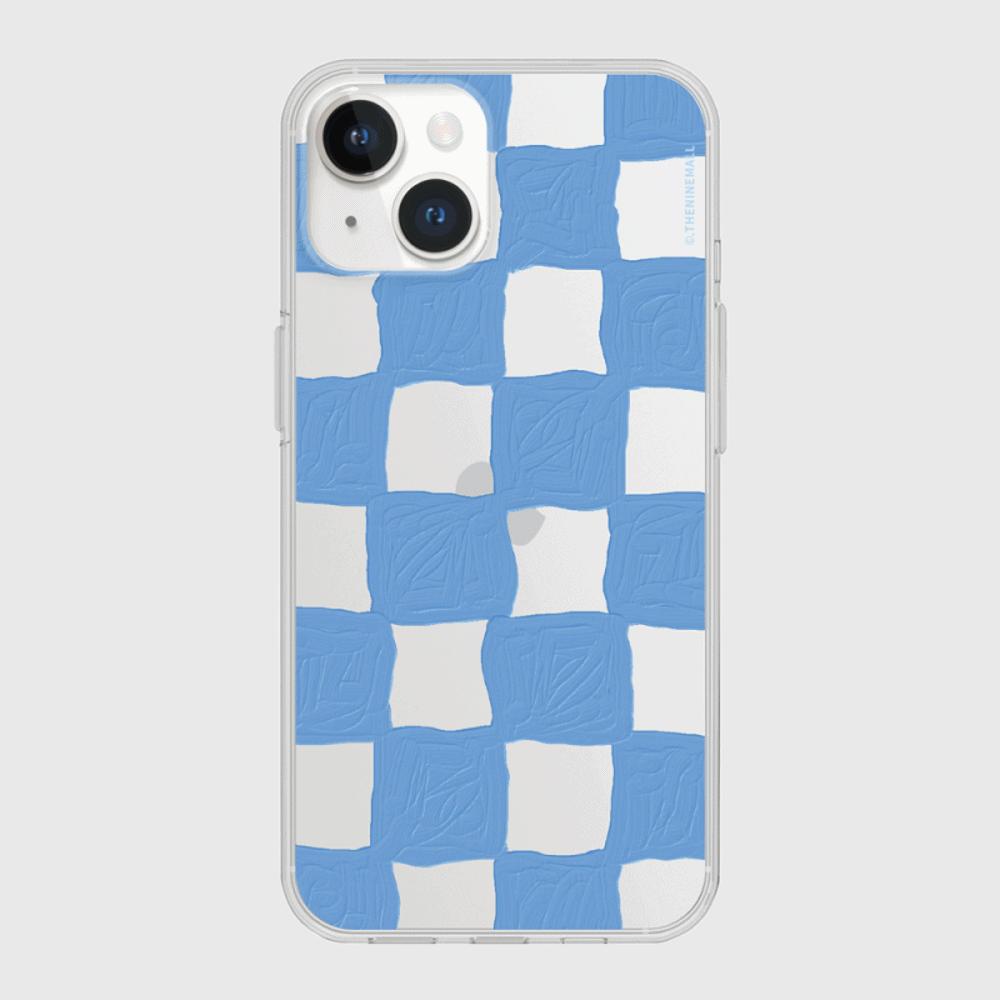 ｜THENINEMALL｜ Painting Checkerboard Clear Phone Case (3 types)