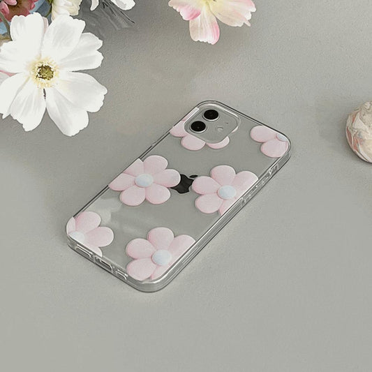｜Mademoment｜ 벌룬플라워 패턴 디자인 Clear Phone Case (2 Types)