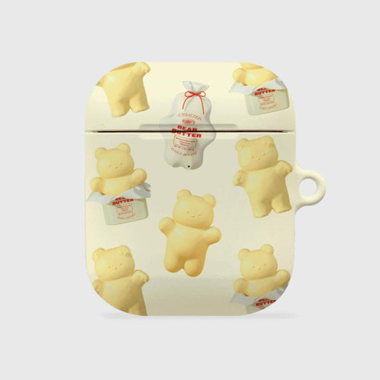 ｜THENINEMALL｜ Pattern Butter Gummy AirPods Hard Case