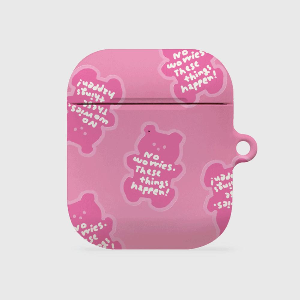 ｜THENINEMALL｜ Painting No Worries Bear AirPods Hard Case