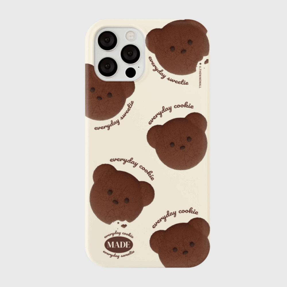 ｜THENINEMALL｜ 패턴 테디 쿠키 Hard Phone Case (3 types)