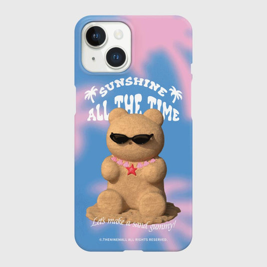 ｜THENINEMALL｜ Sand Gummy Hard Phone Case (2 types)