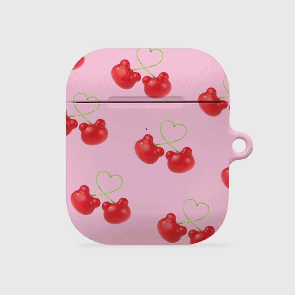 ｜THENINEMALL｜ Cherry Face Gummy AirPods Hard Case