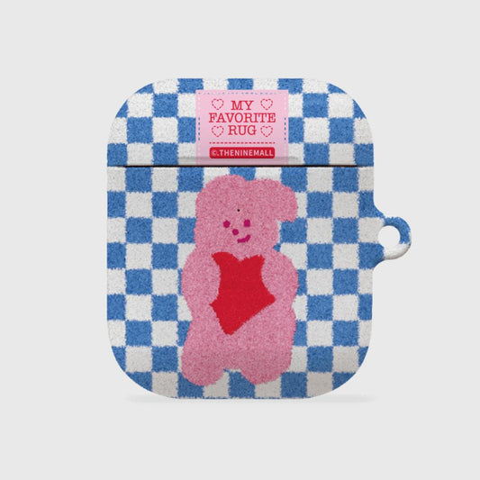 ｜THENINEMALL｜ Windy Checkerboard Rug AirPods Hard Case