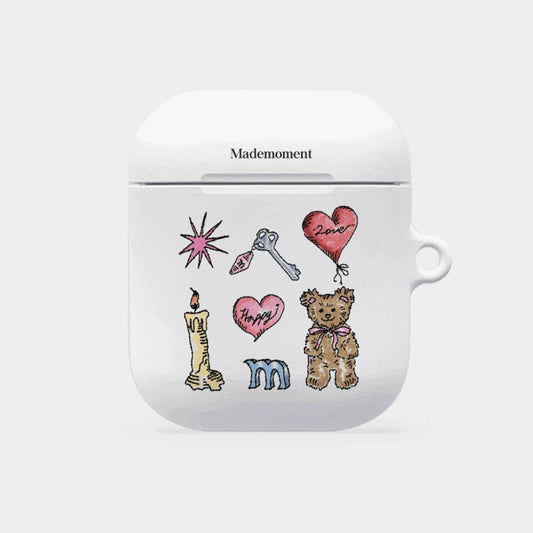 ｜Mademoment｜ Vintage Drawing Pattern Design AirPods Case