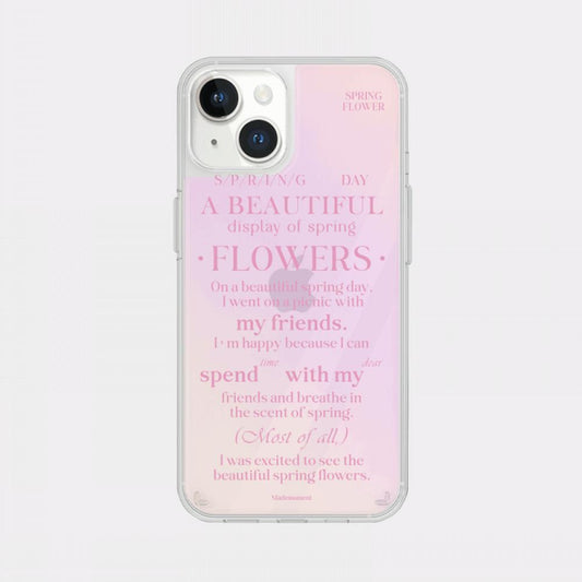 ｜Mademoment｜ Spring Of Love Design Glossy Mirror Phone