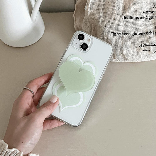 ｜Mademoment｜ Coloring Green Design Clear Phone Case (3 Types)