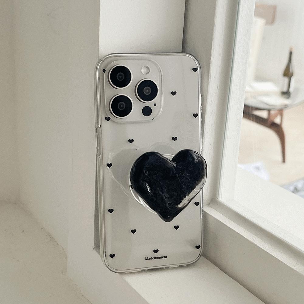 ｜Mademoment｜ Small Heart Pattern Design Clear Phone Case (3 Types)