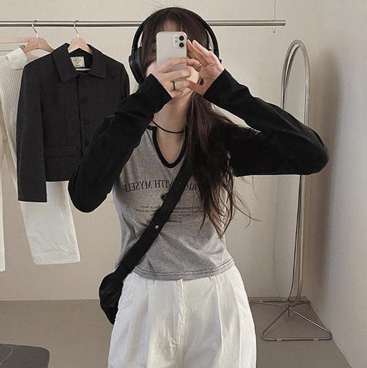 ｜SLOWAND｜ Hitch Raglan Color Combination T-shirt