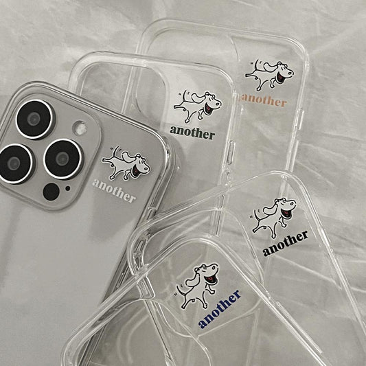 ｜Mademoment｜ Another Dog Side Design Clear Phone Case (3 Types)