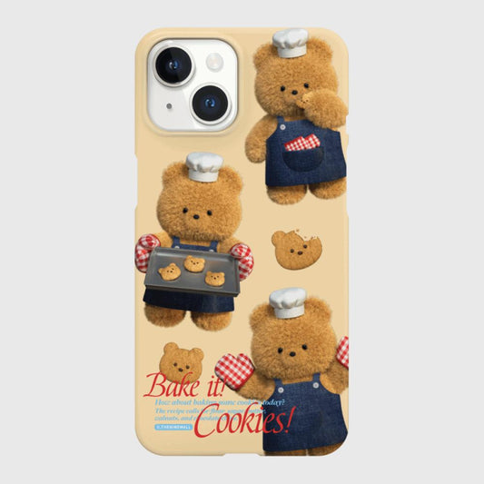 ｜THENINEMALL｜ Pattern Cookie Gummy Hard Phone Case (2 types)