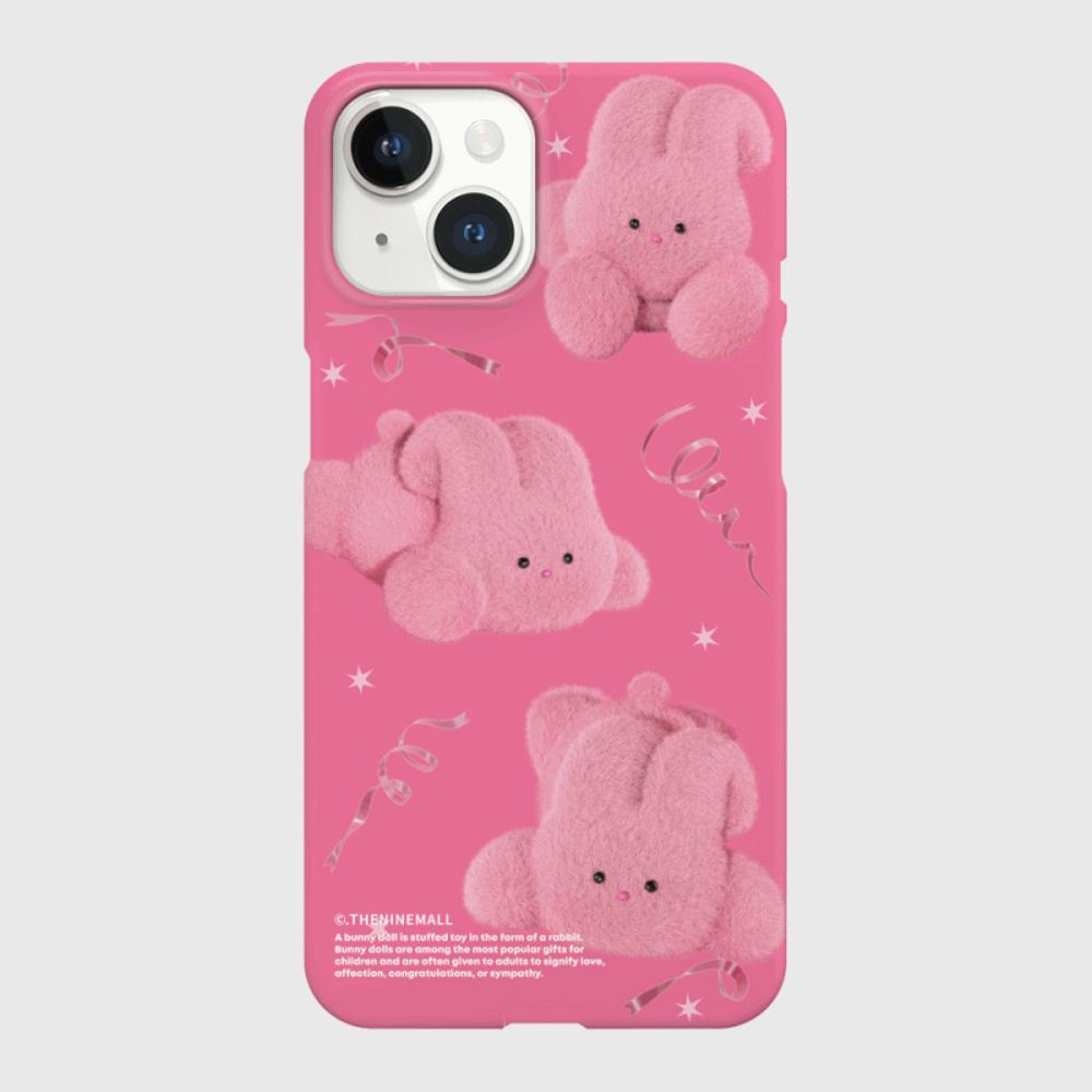 ｜THENINEMALL｜ Pink Ribbon Windy Hard Phone Case (2 types)