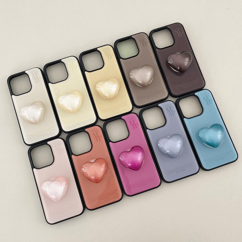 ｜Mademoment｜ Soft Cream Plain Design Bumper Phone Case