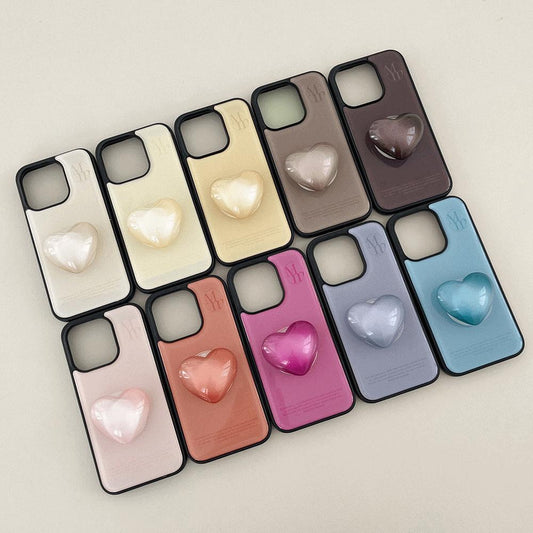 ｜Mademoment｜ Soft Cream Plain Design Bumper Phone Case