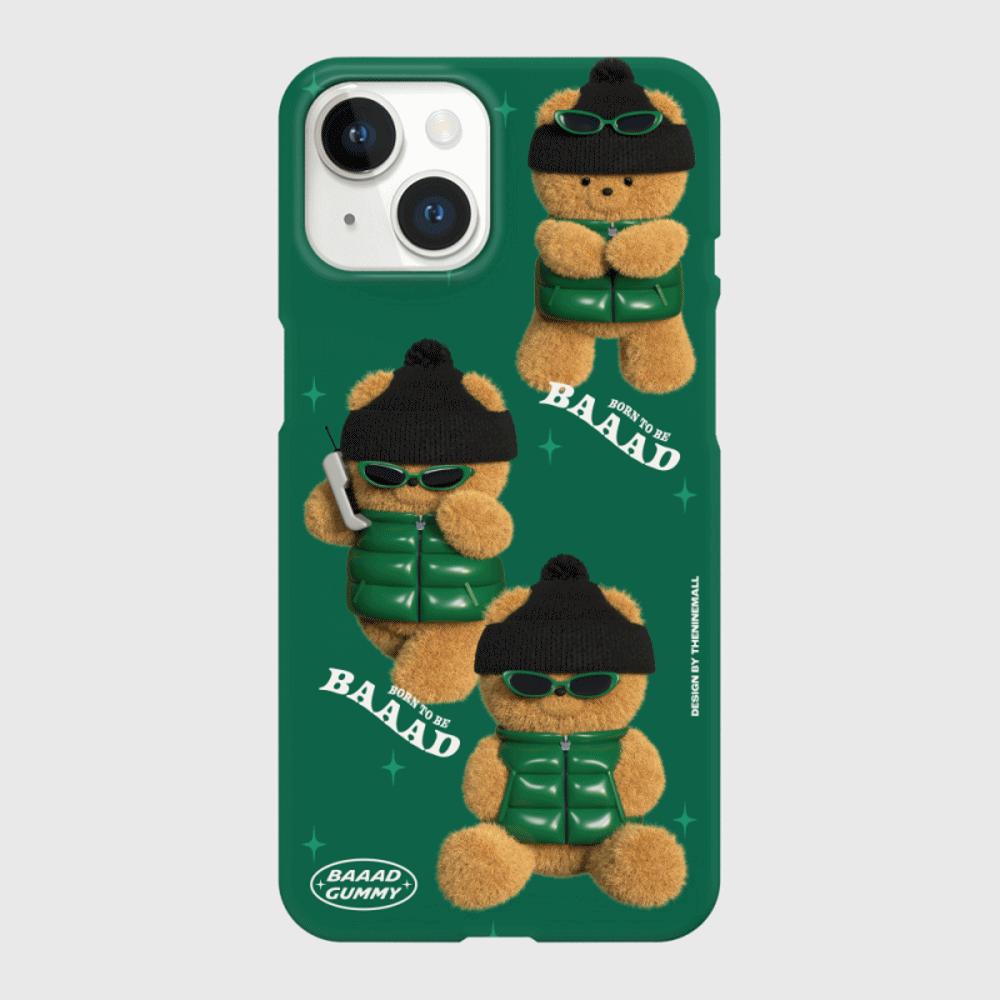 ｜THENINEMALL｜ Pattern Puffer Bad Gummy Hard Phone Case (2 types)