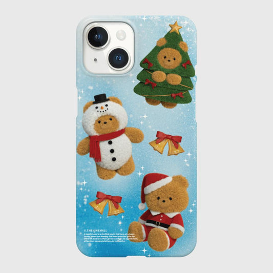 ｜THENINEMALL｜ Pattern Happy Holiday Gummy Hard Phone Case (2 types)