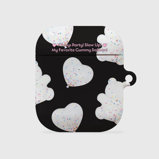 ｜THENINEMALL｜ White Gummy Balloon AirPods Hard Case