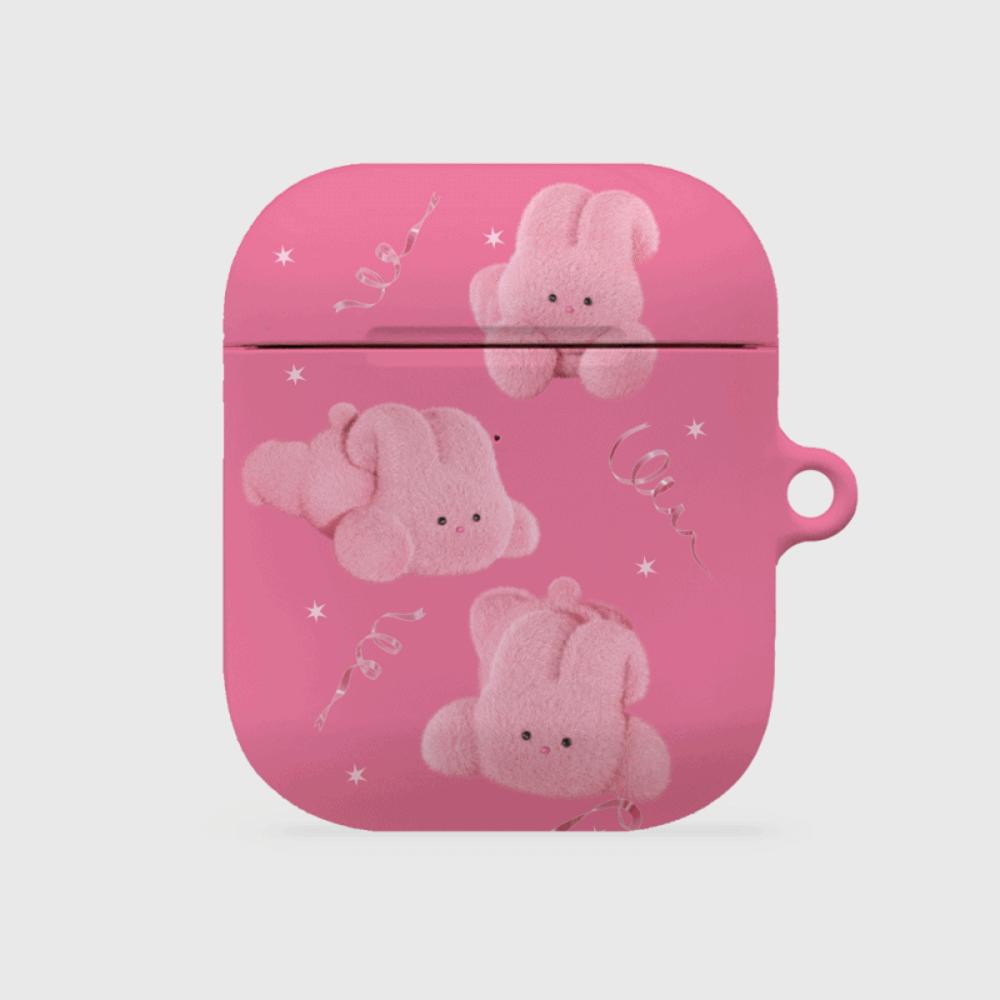 ｜THENINEMALL｜ Pink Ribbon Windy AirPods Hard Case