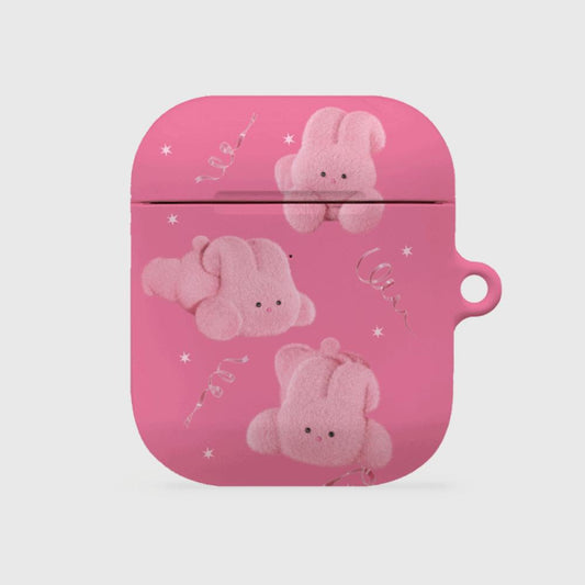 ｜THENINEMALL｜ Pink Ribbon Windy AirPods Hard Case
