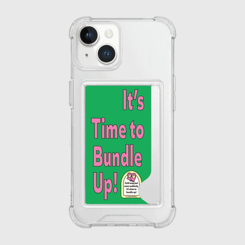 ｜THENINEMALL｜ Time To Bundle Up Clear Phone Case (1 Type)