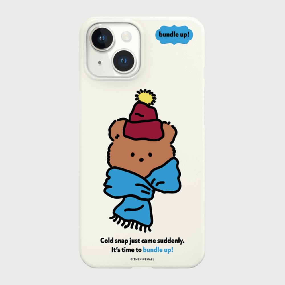 ｜THENINEMALL｜ Bundle Up Gummy Hard Phone Case (2 types)