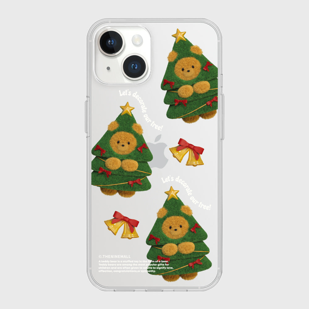 ｜THENINEMALL｜ Pattern Tree Gummy Clear Phone Case (4 types)