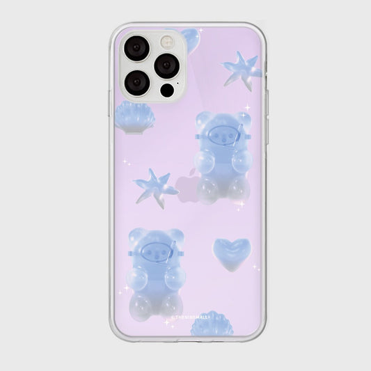 ｜THENINEMALL｜ 패턴 화이트 샌드 Mirror Phone Case