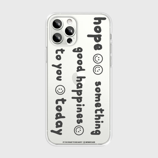 ｜MOMO CASE｜ 528 Hope썸띵(블랙) Jelly Case