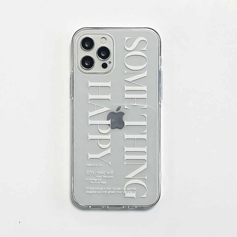 ｜MOMO CASE｜ 514 썸띵HAPPY(크림) Jelly Case