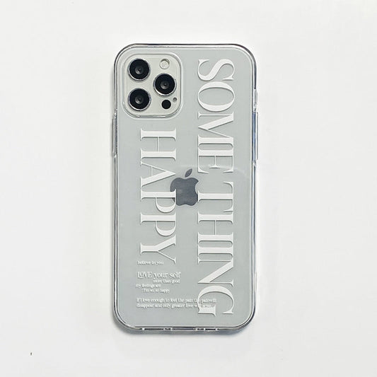 ｜MOMO CASE｜ 514 썸띵HAPPY(크림) Jelly Case