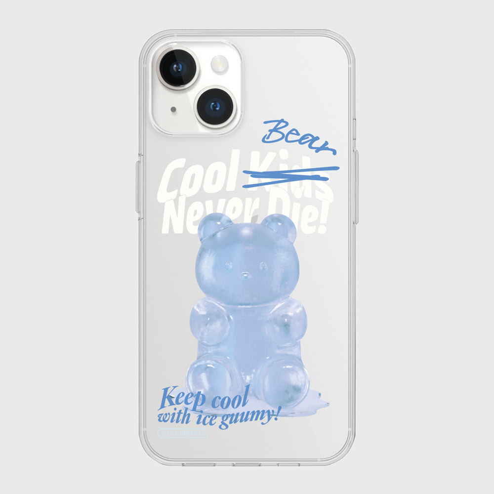 ｜THENINEMALL｜ Basic Ice Gummy Clear Phone Case (3 types)