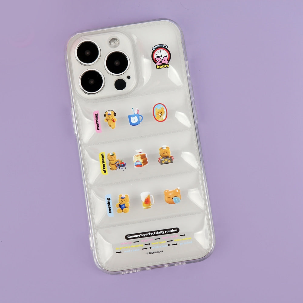 ｜THENINEMALL｜ Gummys Daily Routine Clear Phone Case (1 Type)