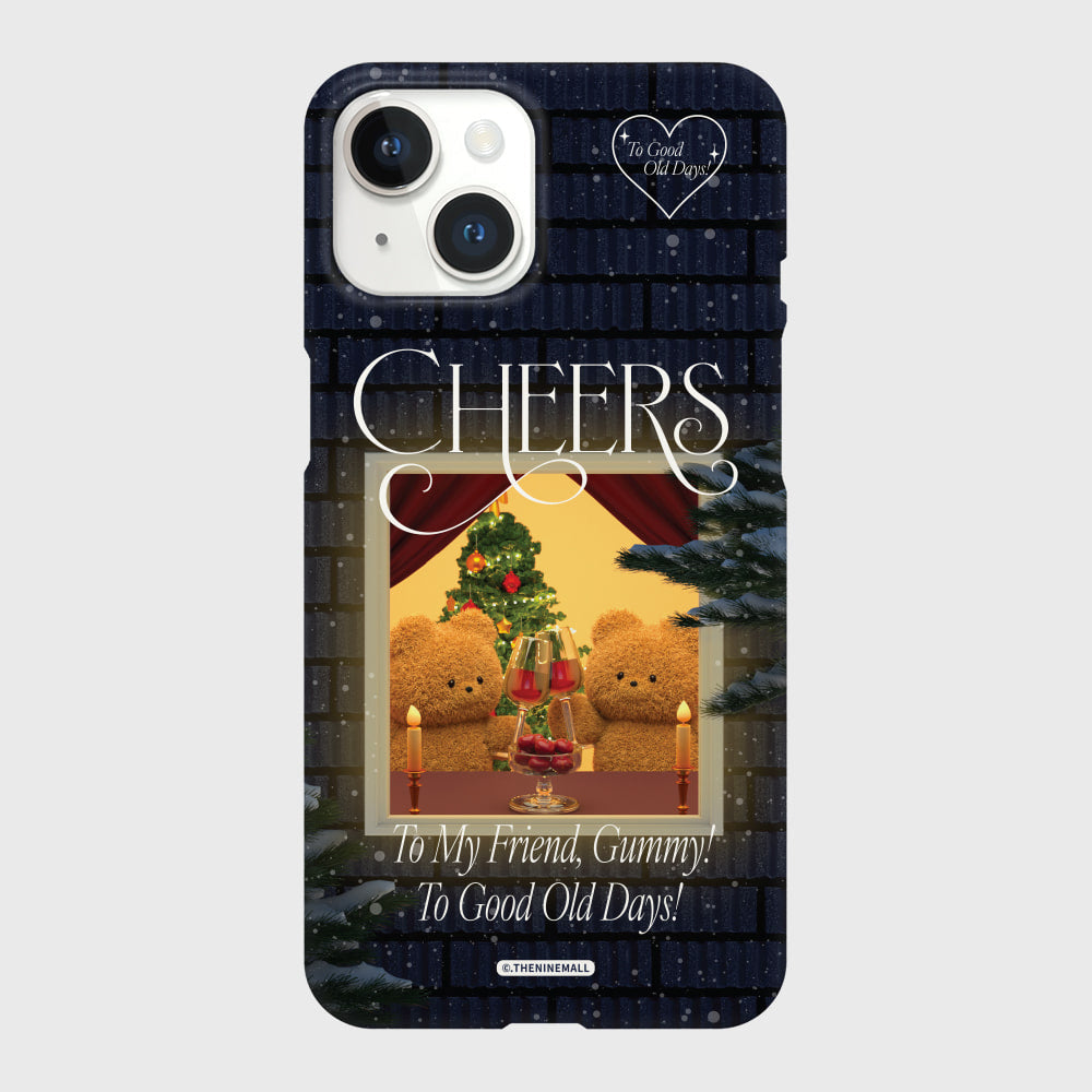 ｜THENINEMALL｜ Cheers Gummy Hard Phone Case (2 types)