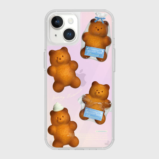 ｜THENINEMALL｜ Pattern Gummy Financier Mirror Phone Case