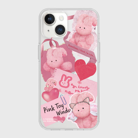 ｜THENINEMALL｜ Windy Collage Clear Phone Case (3 types)