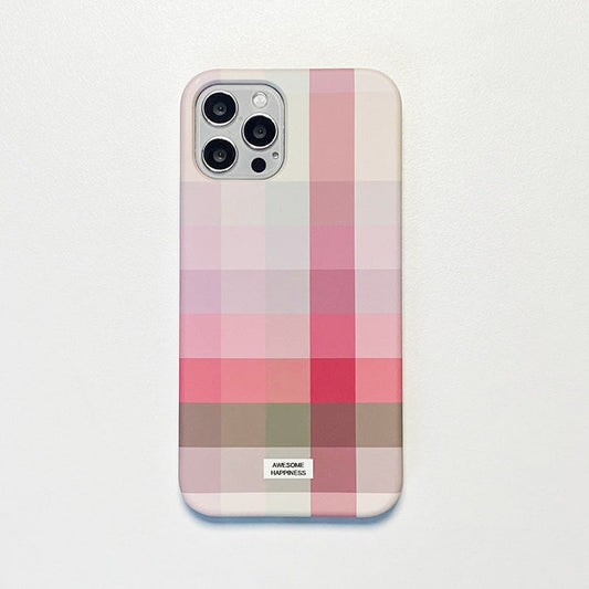 ｜MOMO CASE｜ 504 윈썸체크(라즈베리) Phone Case